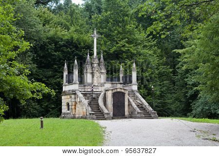 Mausoleum and resting place of Croatian historic figure Ban Jelacic in Zapresic, Croatia.