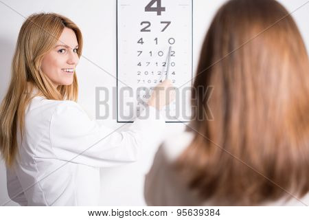 Eye Specialist Using Snellen Test