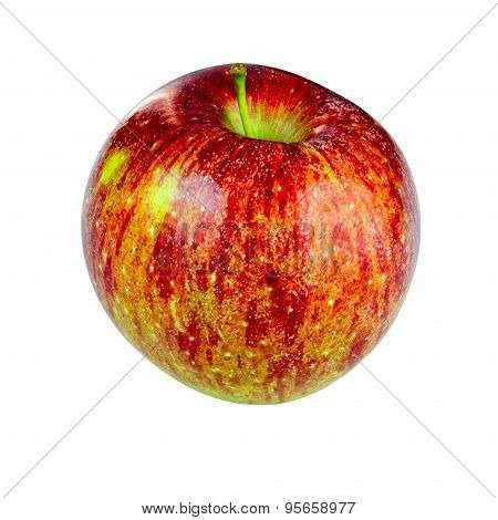Red Fuji Apple On White Background