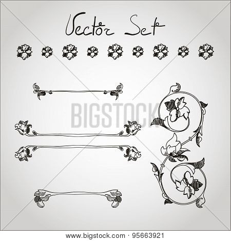 Flower design  elements