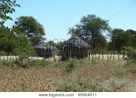 Indigenous Village At Makgadikgadi