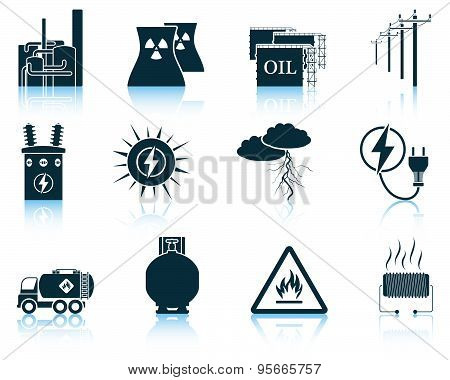 Set Of Energy Icons.