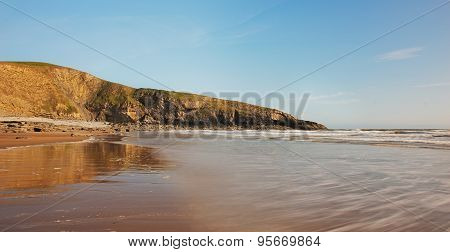 Landscape Picture Of A Beach In Wales
