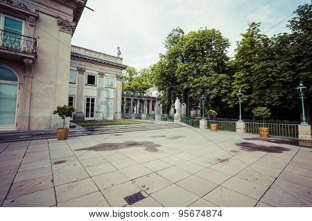 The Lazienki Palace In Lazienki Park, Warsaw. Lazienki Krolewskie. Poland