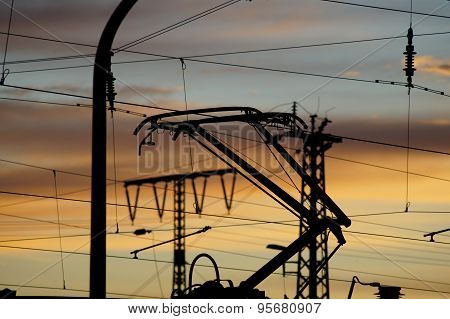 Electrical cable to a railway