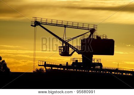 A harbor crane