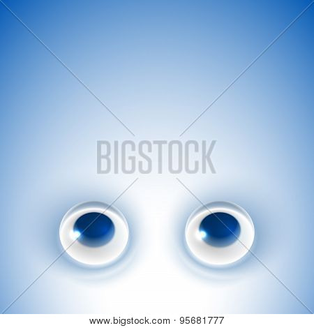 Eyes Blue Watch Look Upwards Background