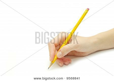 Crayon à la main