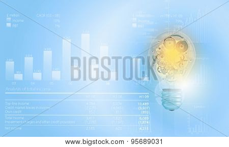 Abstarct theme of business success idea and planning