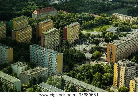 aerial view of Wroclaw town in Poland