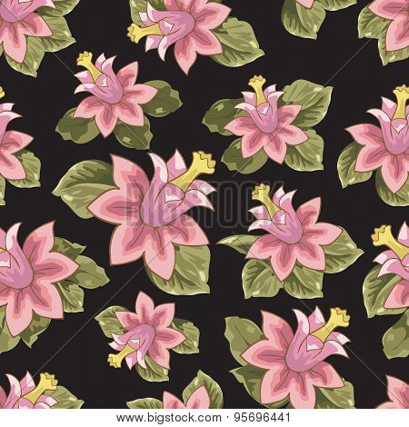 Seamless patterns with flowers vector