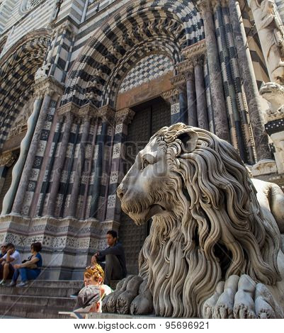 Genoa Cathedral In Italy