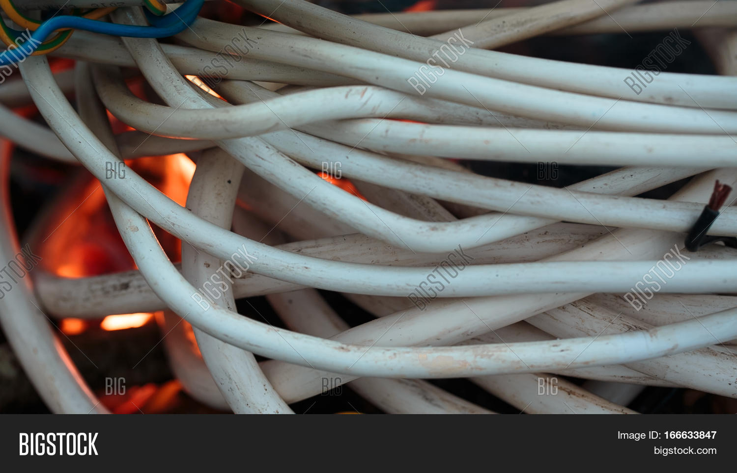 Cable Feuring Wires On Fire. Firing Image & Photo (Free Trial) | Bigstock