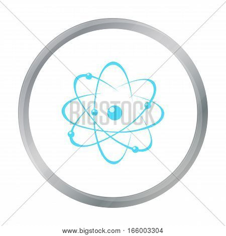 Atom icon cartoon. Single education icon from the big school, university cartoon. - stock vector