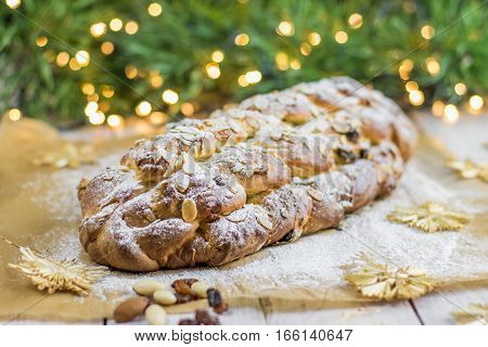 Traditional Czech Christmas Braided Bread (vanocka)