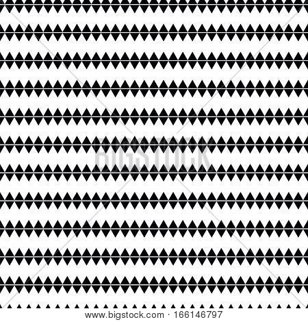 Geometric Line Monochrome Abstract Seamless Pattern With Triangle
