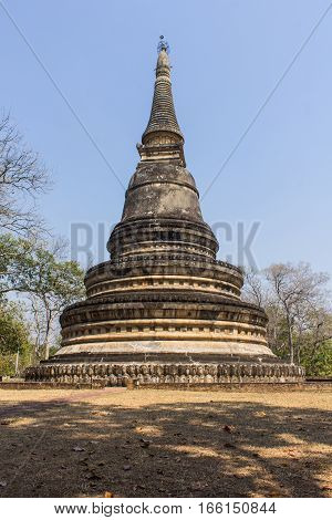 Old pagoda at Wat Umong Suan Puthatham, Chiangmai Thailand