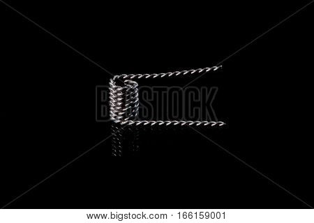 vape coil kanthal for atomizer black isolated