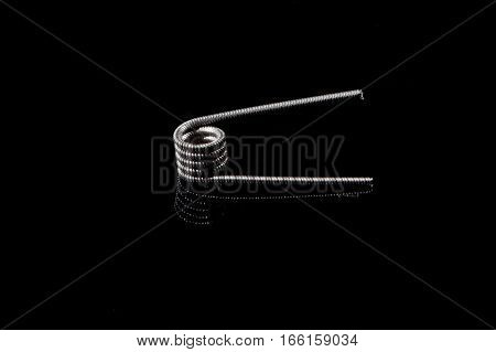 vape coil kanthal black isolated for atomizer