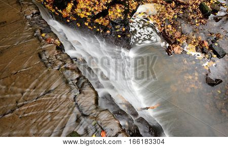 A view from above the waterfall in a Dunfermline park