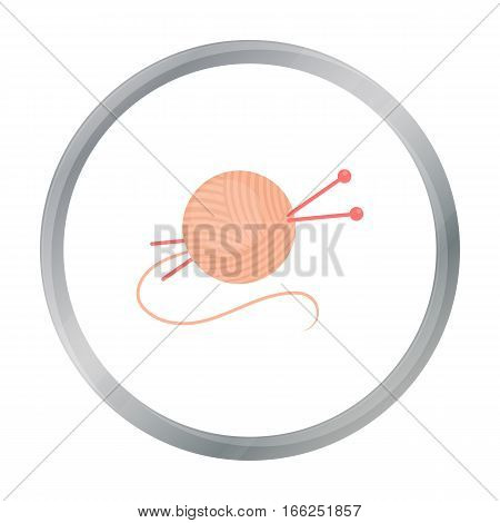 Yarn and needles icon of vector illustration for web and mobile design - stock vector