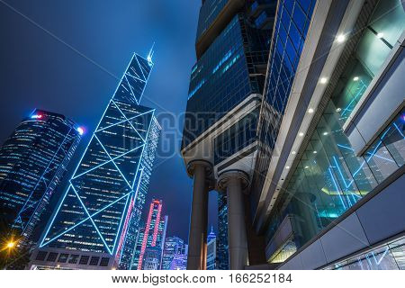 low angle view of skyscrapers in ShenzhenChina.