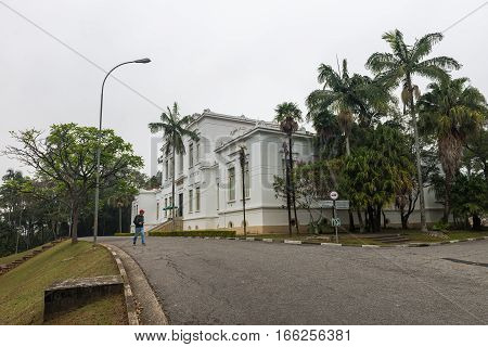 Facade Of Vital Brazil Building In Butantan Institute