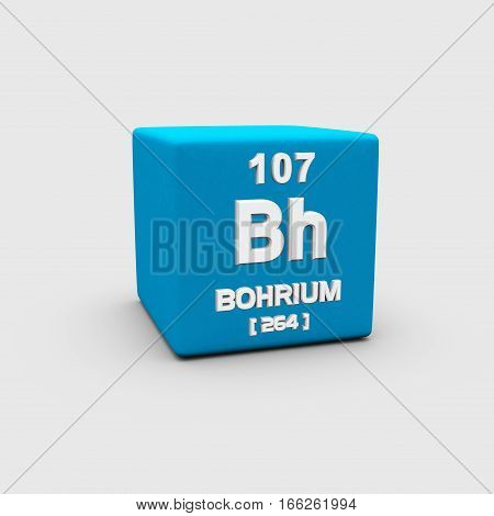 Bohrium is a chemical element with symbol Bh and atomic number 107.