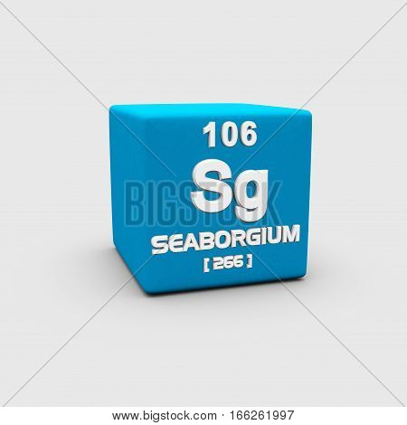 Seaborgium is a synthetic element with symbol Sg and atomic number 106.