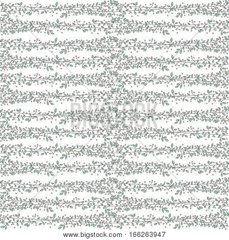 leaf floral background vector with branches illustration