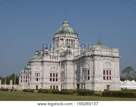 an old marble building in Bangkok Thailand