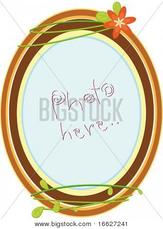 illustration de photoframe sur blanc