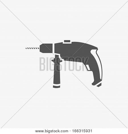 drill icon stock vector illustration flat design