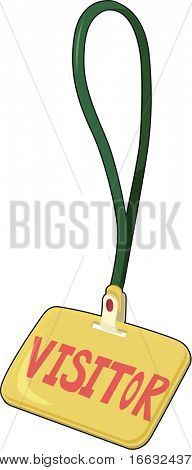 illustration af besøgende kort på hvid