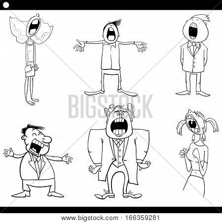 Singing People Coloring Page