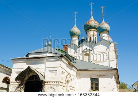 Russain church near Rostov Kremlin. Rostov Yaroslavl oblast Russia. Golden Ring of Russia.