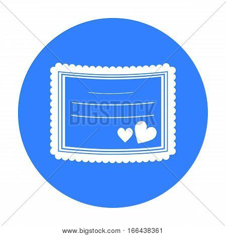 Wedding card icon of vector illustration for web and mobile design - stock vector