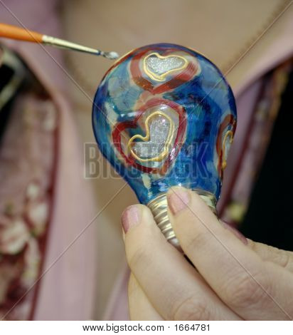 จิตรกรรมสีมัลติคัลเลอร์หลอดไฟมือ 2