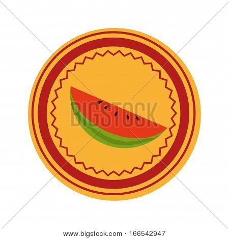 watermelon fresh fruit icon vector illustration design