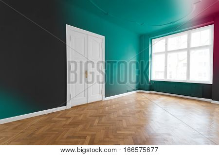 Empty Room With Painted Walls
