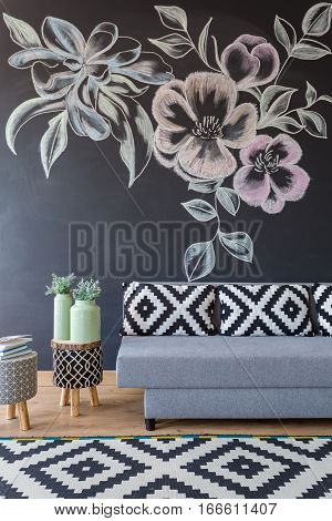 Cozy Floral Living Room
