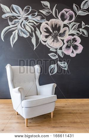 White Armchair In Studio