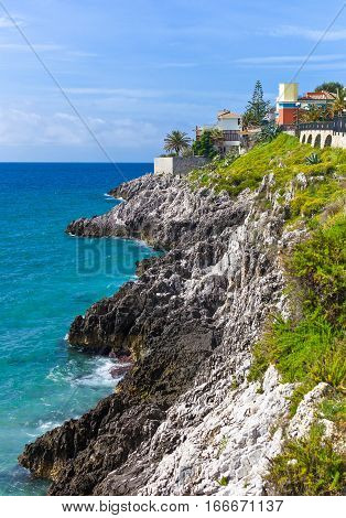 Italy Cilento foreshortening of Marina di Camerota