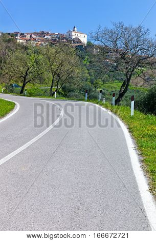 Italy Cilento view from the road of Bellosguardo country