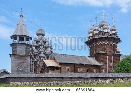 Kiji church on the blue sky background