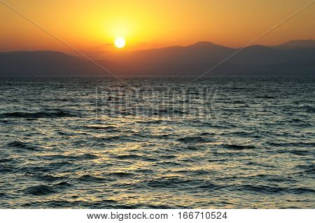 Sea of Galilee (Kinneret) the largest freshwater lake in Israel