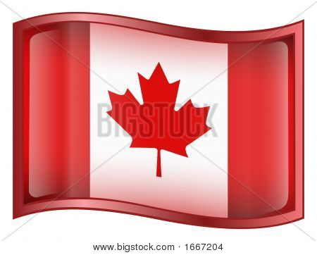 Canada bandiera icona. (Con Clipping Path)