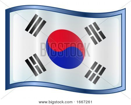 Dél-Korea zászló ikonra. (A Vágógörbe)