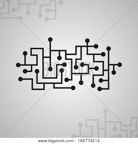 Electronic background, Microcircuit pattern, chip vector illustration