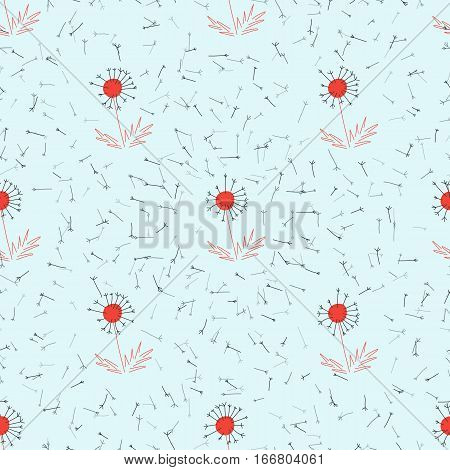 Nature Floral Background. Seamless Surface Pattern. Vector Illustration